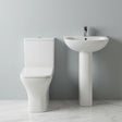 [BCFR410] Balterley Hilderstone Ceramic Bathroom Suite - Toilet and Basin - Silo