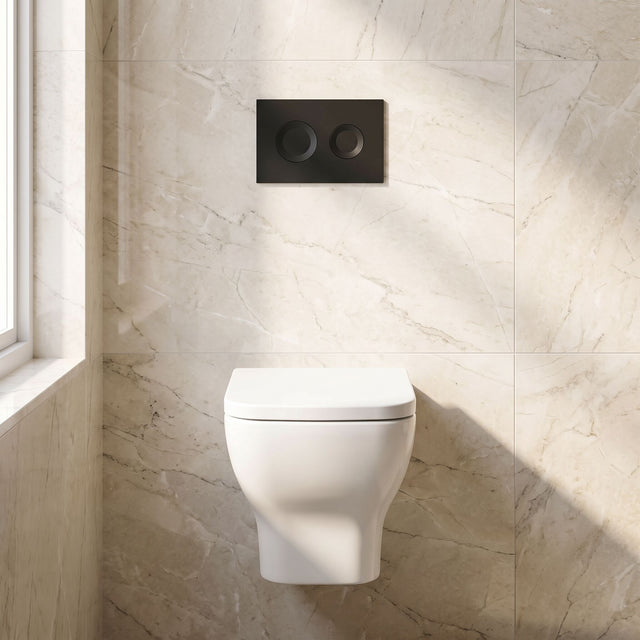 [BCFR441] Hilderstone Modern Wall Hung Toilet Pan with Soft Close Seat - Silo