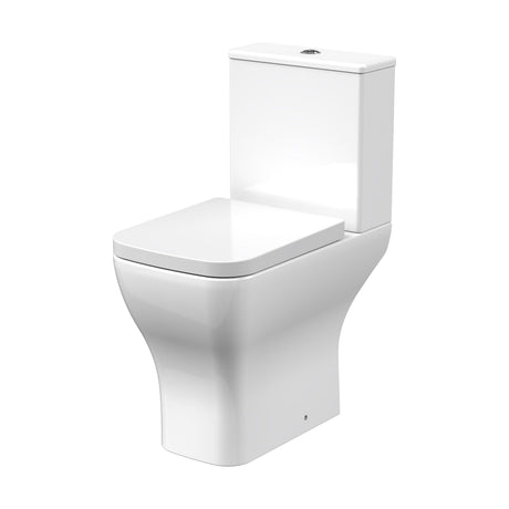 [BCFR491] Hilderstone Modern Comfort Height Close Coupled Toilet with Soft Close Seat - Cutout