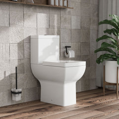 [BCFR491] Hilderstone Modern Comfort Height Close Coupled Toilet with Soft Close Seat - Lifestyle 2