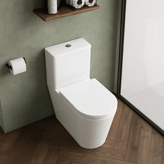 [BCFR550] Hilderstone Modern Close-Coupled Rimless Toilet with Soft Close Seat - Lifestyle 2