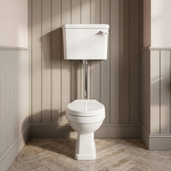 [BCKI001] Traditional Classic Low Level Toilet Pan, Cistern and Flush Pipe Kit - Silo