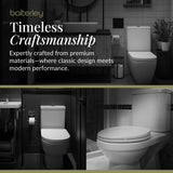 Traditional White Close Coupled Bathroom Toilet with Cistern & Soft Close Seat – 470mm