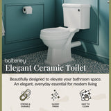 Traditional White Close Coupled Bathroom Toilet with Cistern & Soft Close Seat – 470mm