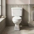 [BCKI003] Madeley Traditional White Close Coupled Bathroom Toilet with Cistern & Soft Close Seat - 470mm - Silo