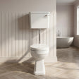 [BCKI005] Madeley Traditional Toilet with Low Level Cistern, Flush Pipe Kit and Soft Close Toilet Seat - Silo