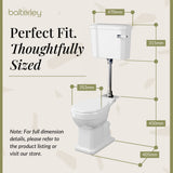 Madeley Traditional Toilet with Mid Level Cistern, Flush Pipe Kit and Soft Close Toilet Seat