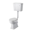 [BCKI008] Madeley Traditional Comfort Height Toilet with Low Level Cistern, Flush Pipe Kit and Soft Close Seat, - Cutout