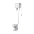[BCKI010] Madeley Traditional Comfort Height Toilet with High Level Cistern, Flush Pipe Kit and Soft Close Toilet Seat - Cutout