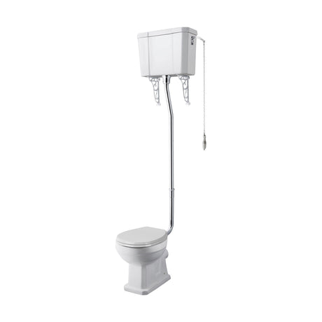 [BCKI010] Madeley Traditional Comfort Height Toilet with High Level Cistern, Flush Pipe Kit and Soft Close Toilet Seat - Cutout