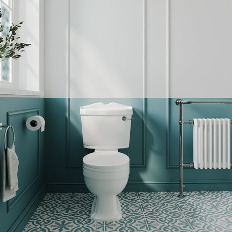 [BCLG003] Whitgreave Traditional Close Coupled Toilet and Seat - 885 x 715 x 715mm - Lifestyle 1
