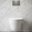 [BCMI027] Hopwas Contemporary Round Wall Hung Toilet Pan and Soft Close Seat, 445 x 360 x 530mm - Silo