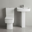 [BCOP012] Forsbrook Square 1 Tap Hole Bathroom Basin - Choose Size and Pedestal Type - Silo