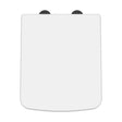 [BCOP198B] Balterley Square Soft Close Toilet Seat With Top Fix Hinge - Cutout