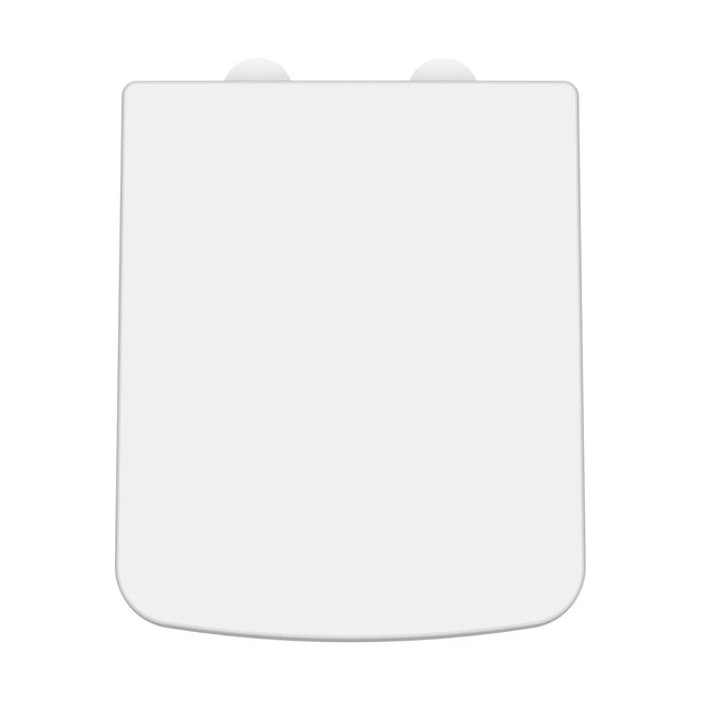 [BCOP198W] Balterley Square Soft Close Toilet Seat With Top Fix Hinge - Cutout