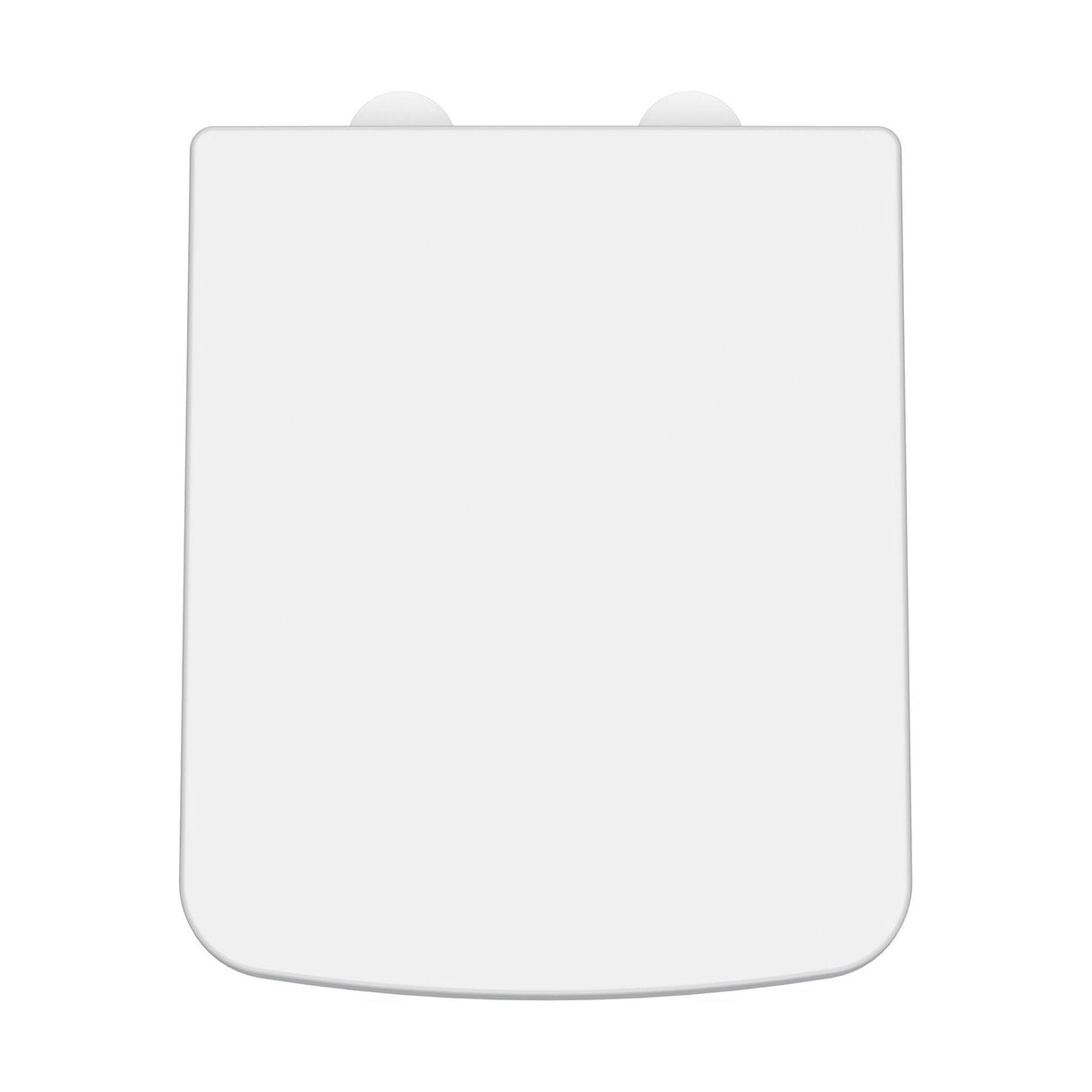 [BCOP198W] Square Soft Close Toilet Seat with Top Fix Hinge, Choice of Cover Caps Finish - Cutout