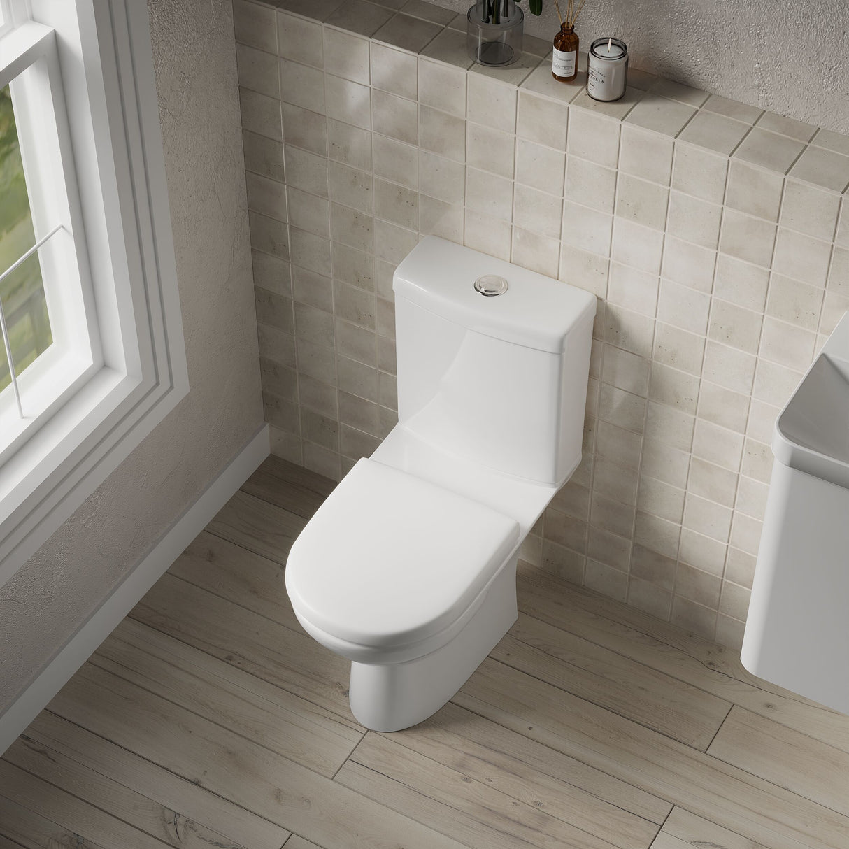 [BCRI001] Compact Toilet Pan & Cistern  - 805mm x 360mm x 625mm - Lifestyle 2
