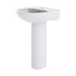 [BCRI003] Round 1 Tap Hole Basin with Full Pedestal - Cutout
