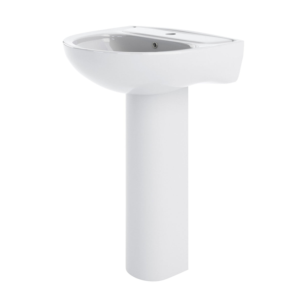 [BCRI003] Round 1 Tap Hole Basin with Full Pedestal - Cutout