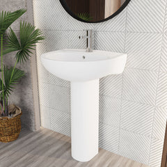 [BCRI003] Round 1 Tap Hole Basin with Full Pedestal - Lifestyle 3