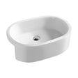 [BCSR173] Balterley Nove Semi-Recessed Bathroom Basin, Contemporary Style, Rounded Design, White, Countertop Friendly, 570 mm - Cutout