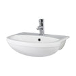 [BCSR305A] Round Ceramics Semi Recessed 1 Tap Hole Basin (Tap Not Included), 500mm - Balterley - Cutout