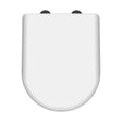 [BCTS004B] Balterley D-Shaped Soft Close Gloss White Toilet Seat With Top Fix Hinge - Cutout