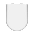 [BCTS004W] Balterley D-Shaped Soft Close Gloss White Toilet Seat With Top Fix Hinge - Cutout