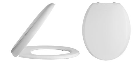 [BCTS006] Luxury Round Top Fix Soft Close - White - Cutout