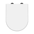 [BCTS007B] Balterley D-Shaped Soft Close Gloss White Toilet Seat With Top Fix Hinge - Cutout