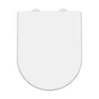 [BCTS007W] Balterley D-Shaped Soft Close Gloss White Toilet Seat With Top Fix Hinge - Cutout