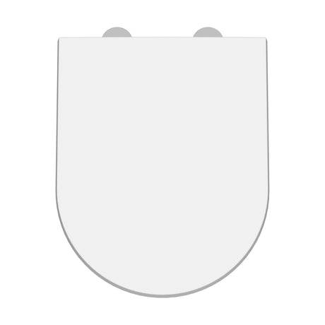 [BCTS007] Luxury D Shape Top Fix Soft Close - White - Cutout