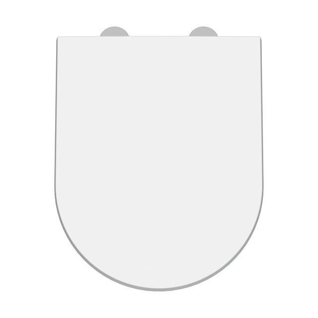 [BCTS007] Luxury D Shape Top Fix Soft Close - White - Cutout
