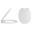 [BCTS302] Traditional Wooden Bottom Fix with Chrome Hinges - White - Cutout