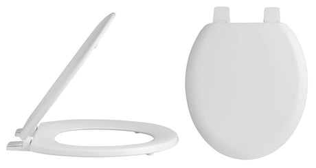 [BCTS303] Traditional Wooden Bottom Fix with Plastic Hinges - White - Cutout