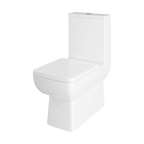 [BCTT03A] Flush To Wall Close-Coupled Toilet Soft-Close Seat – White - Cutout