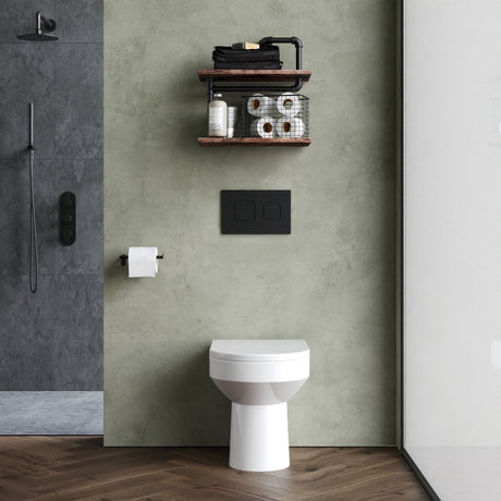 [BCVI606P] Back Round Back To Wall Toilet Pan  - 410mm x 370mm x 520mm - Lifestyle 1