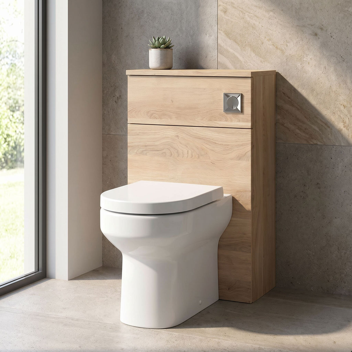 [BCVI606P] Back Round Back To Wall Toilet Pan  - 410mm x 370mm x 520mm - Silo