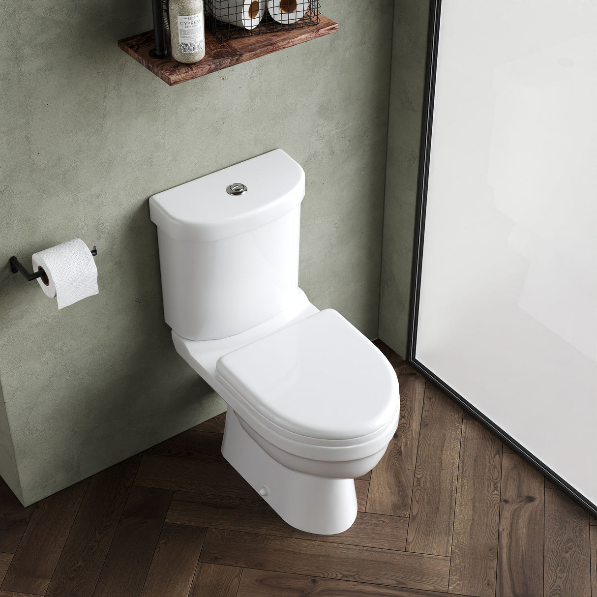 [BCVT250] Balterley Vito Pan Cistern and Soft Close Seat 780mm x 375mm x 640mm - White - Lifestyle 2