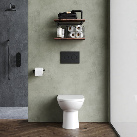 [BCVT286P] Round Back to Wall Toilet Pan   - 395mm x 360mm x 540mm - Lifestyle 1