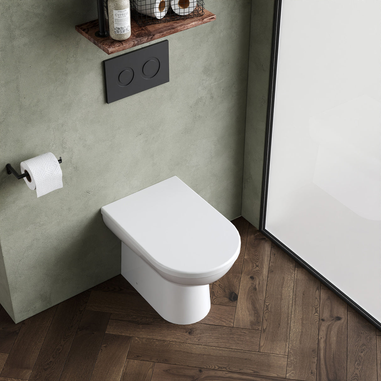 [BCVT286P] Round Back to Wall Toilet Pan   - 395mm x 360mm x 540mm - Lifestyle 2