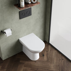 [BCVT286P] Round Back to Wall Toilet Pan   - 395mm x 360mm x 540mm - Lifestyle 2