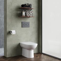 [BCVT286P] Round Back to Wall Toilet Pan   - 395mm x 360mm x 540mm - Lifestyle 3