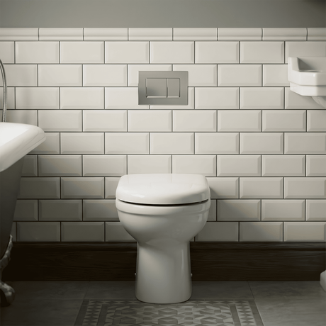 [BCVT286P] Round Back to Wall Toilet Pan   - 395mm x 360mm x 540mm - Silo