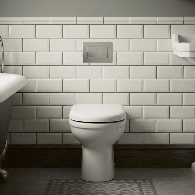 [BCVT286P] Round Back to Wall Toilet Pan   - 395mm x 360mm x 540mm - Silo