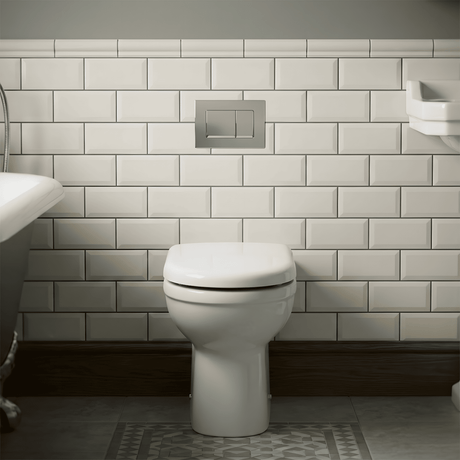 [BCVT296P] Comfort Height Back To Wall Toilet Pan   - 440mm x 360mm x 540mm - Silo