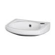 [BCWB832] Balterley Adley Modern Wall Hung Ceramic Basin with Overflow and Tap Hole, 350mm - White - Cutout