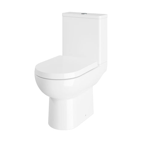 [BCZA01A] Soft-Close D-Shape Toilet Seat Bottom Fix 450mm – White - Cutout