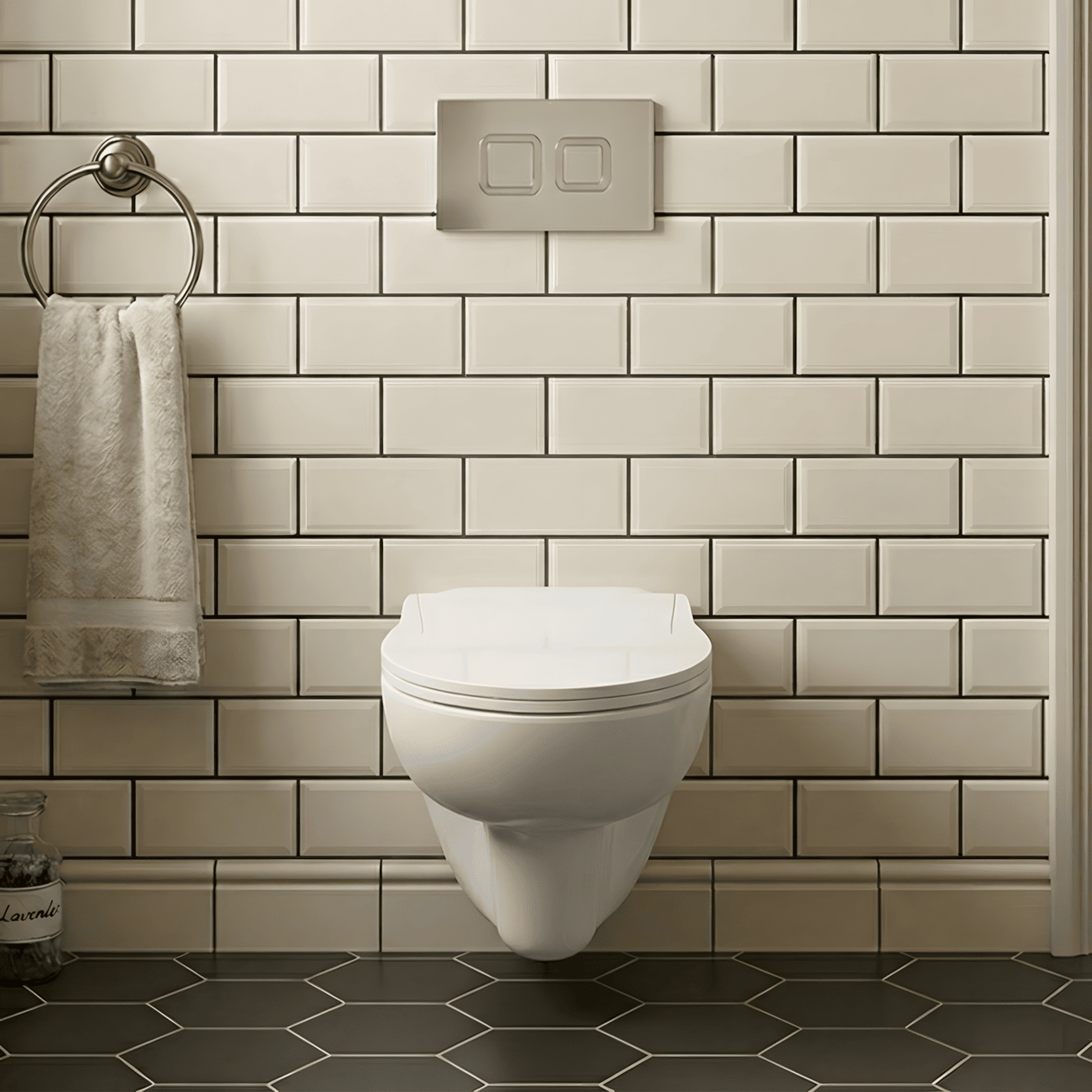 [BCZAD001] Adley Wall Hung Ceramic Toilet Pan & Soft Close Seat - 535mm - Balterley - Silo