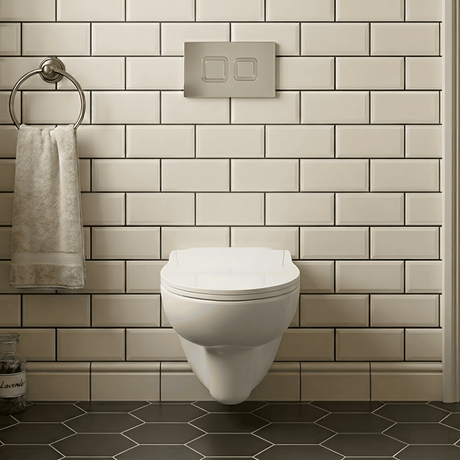 [BCZAD001] Adley Wall Hung Ceramic Toilet Pan & Soft Close Seat - 535mm - Balterley - Silo